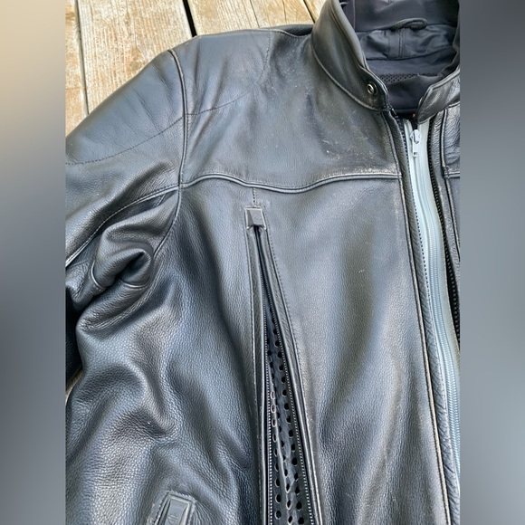 Harley Davidson FXRG Jacket size L Black Leather - Picture 4 of 14
